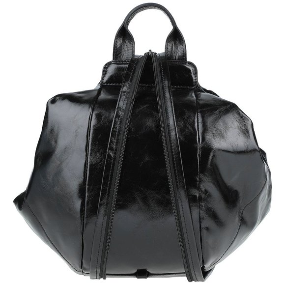 Fabulous Black Patent Calfskin Gabs Backpack NWT Lucchi Campomaggi Company - Picture 2 of 7